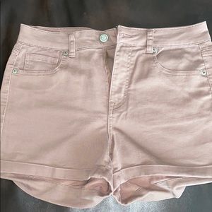 Rose Colored, High-Waisted Shorts